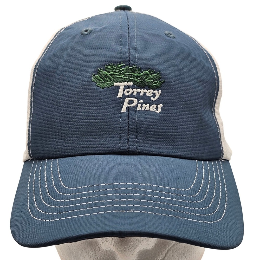 Imperial Torrey Pines GC Adjustable Hat Performance Ripstop Blue Golf Cap *